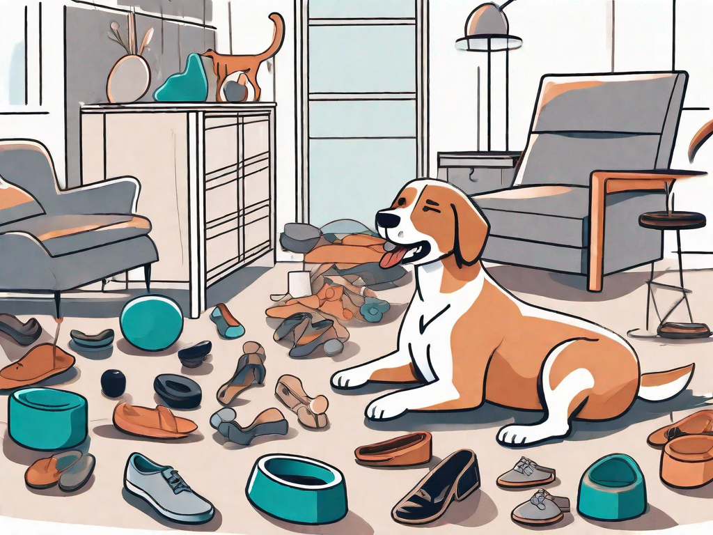 How can I get my dog to stop chewing on furniture or shoes?