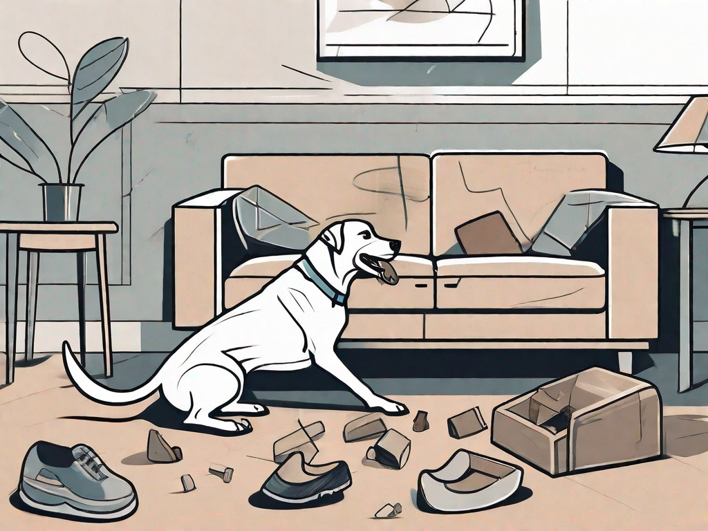 Why do dogs typically chew on items like furniture or shoes?