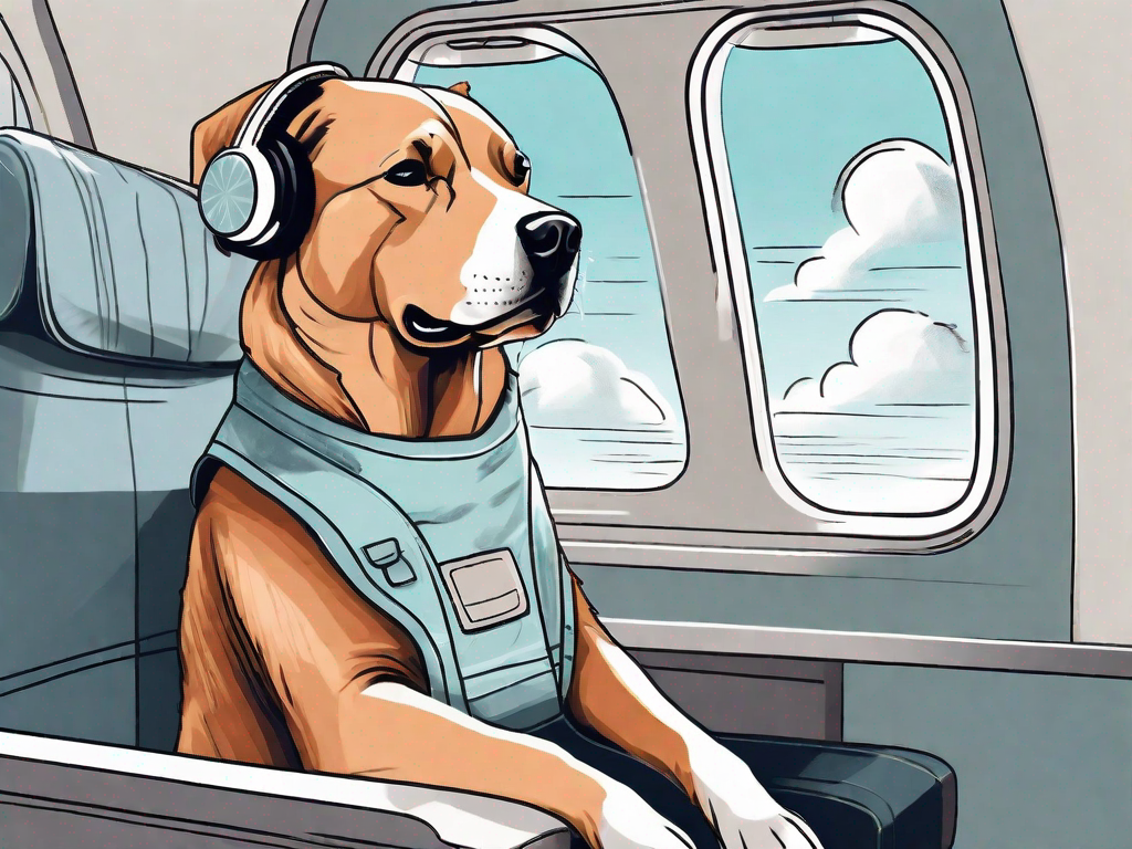 Are there any calming aids recommended for dogs during flights?