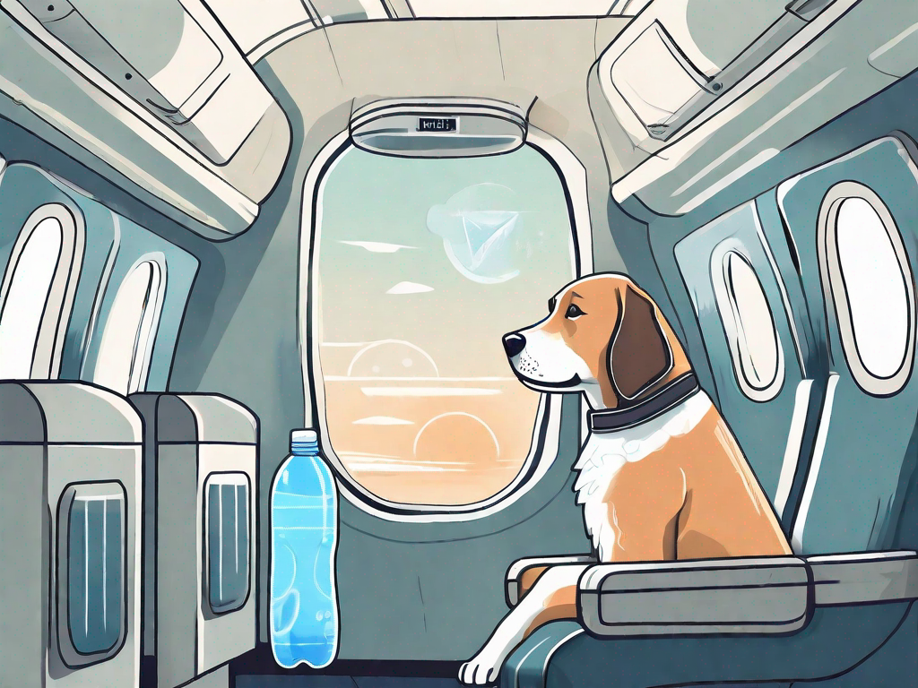 How do I ensure my dog stays hydrated during the flight?