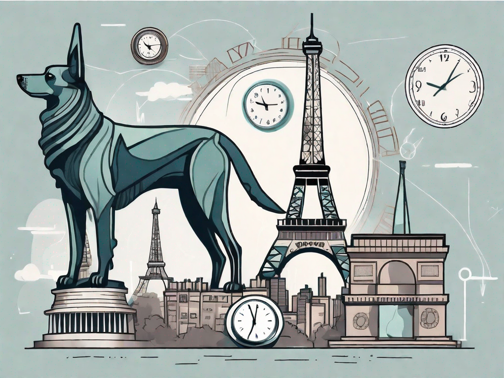 How long does it typically take for dogs to adjust to a new time zone?