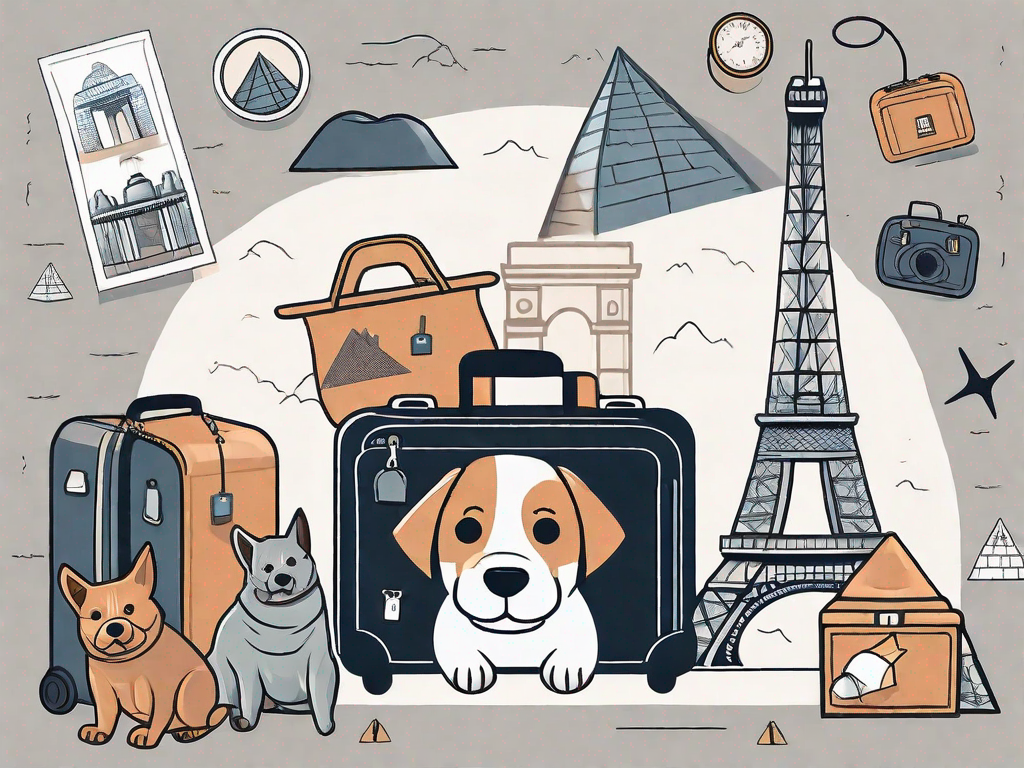 How do I handle customs and inspections when traveling internationally with my dog?