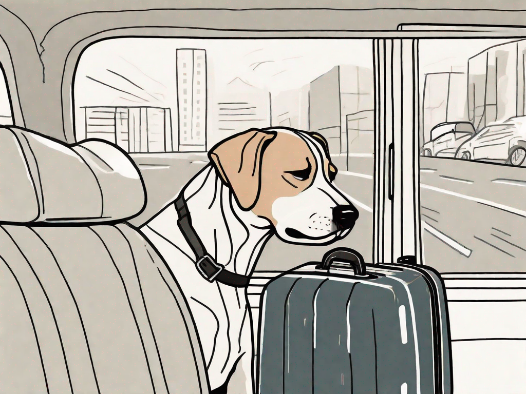 What are the signs of distress or discomfort to watch for in my traveling dog?